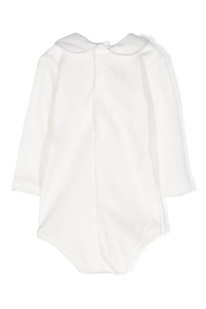 White and light grey cotton bodysuit LITTLE BEAR KIDS | 3027LATTEPOLVERE